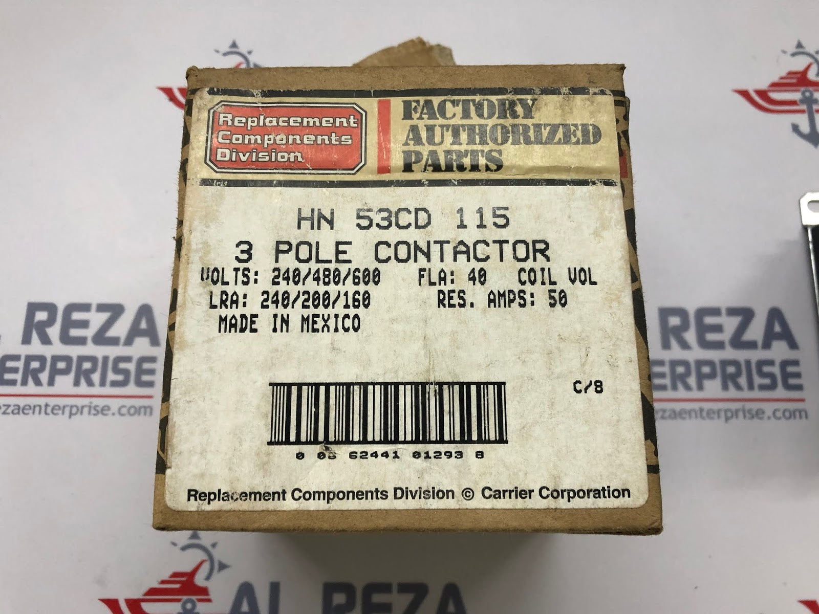 TYCO ELECTRONICS HN53CD115 MAGNETIC CONTACTOR 3100-30T1028MC COIL VOLTAGE 120VAC