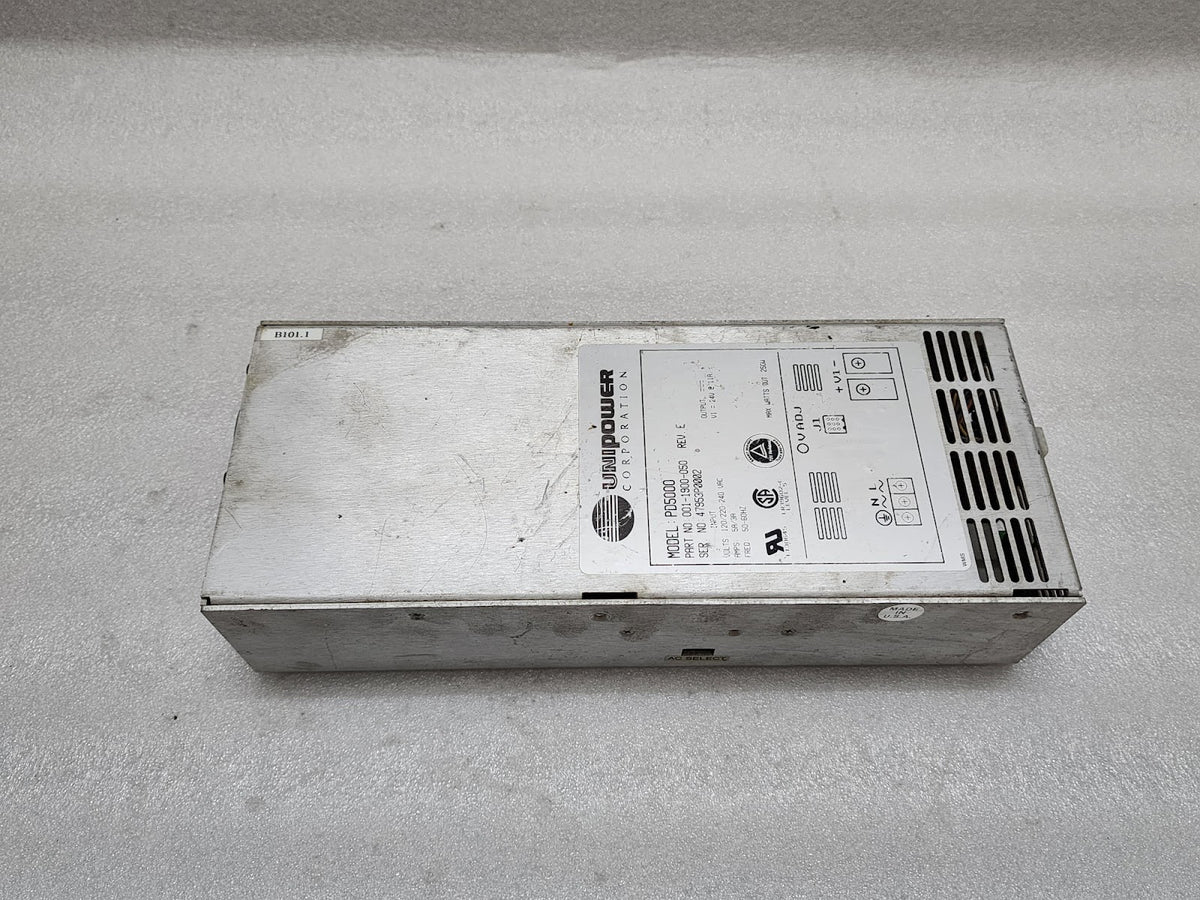 UNIPOWER CORPORATION PD5000 POWER SUPPLY 001-1900-050 REV E 24VDC 11A