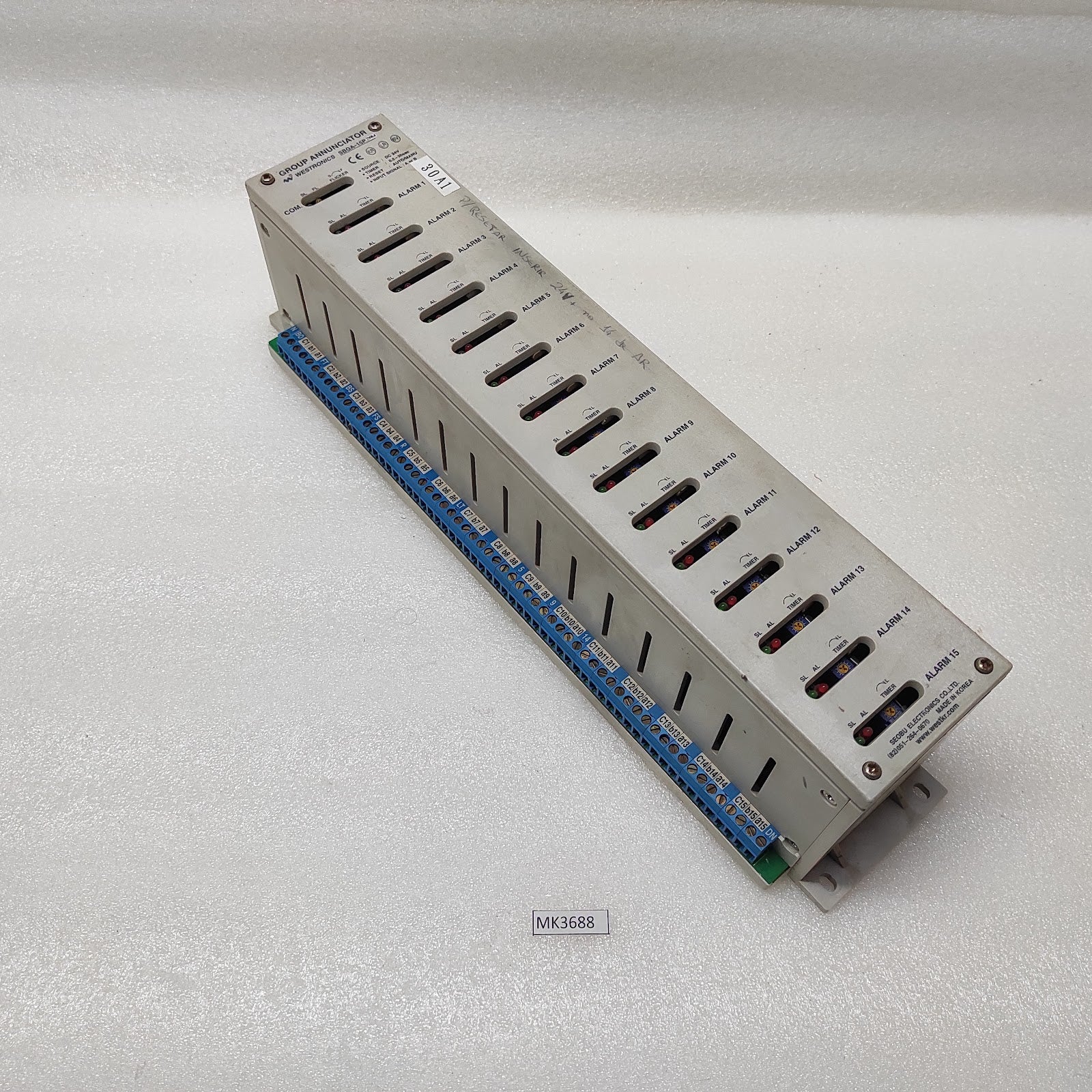 WESTRONICS SBGA-15P2WM GROUP ANNUNCIATOR 24VDC