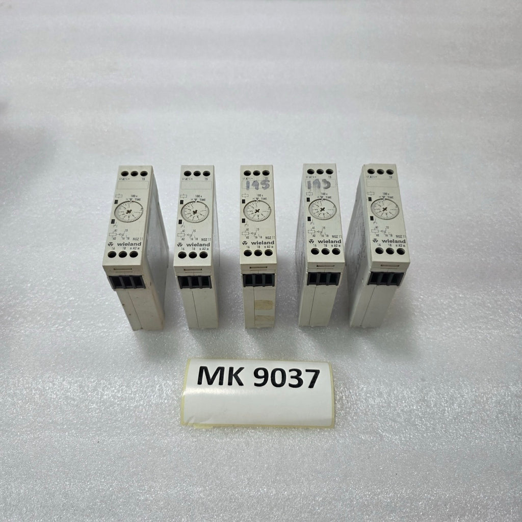 WIELAND NGZ 11 TIMER RELAY R2.064.0030.0 | 24–240V AC/DC TIME DELAY 0.5–100S | I
