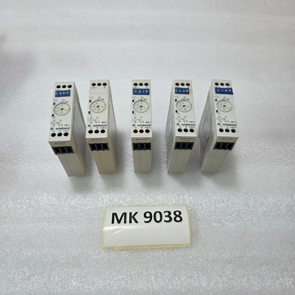 WIELAND NGZ 11 TIMER RELAY R2.064.0110.0 | 24–240V AC/DC ON DELAY 1.5–30S