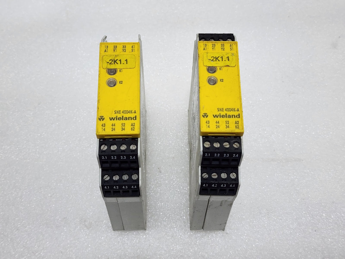 WIELAND SNE 4004K-A SAFETY RELAY R1.188.0593.0 24VAC-DC