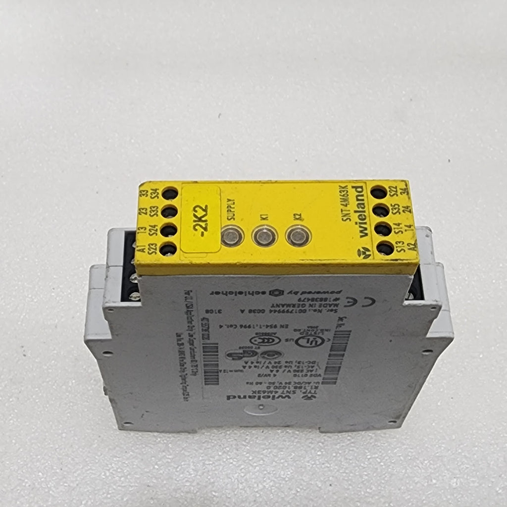 WIELAND SNT 4M63K SAFETY RELAY R1.188.1020.0 24VAC-DC