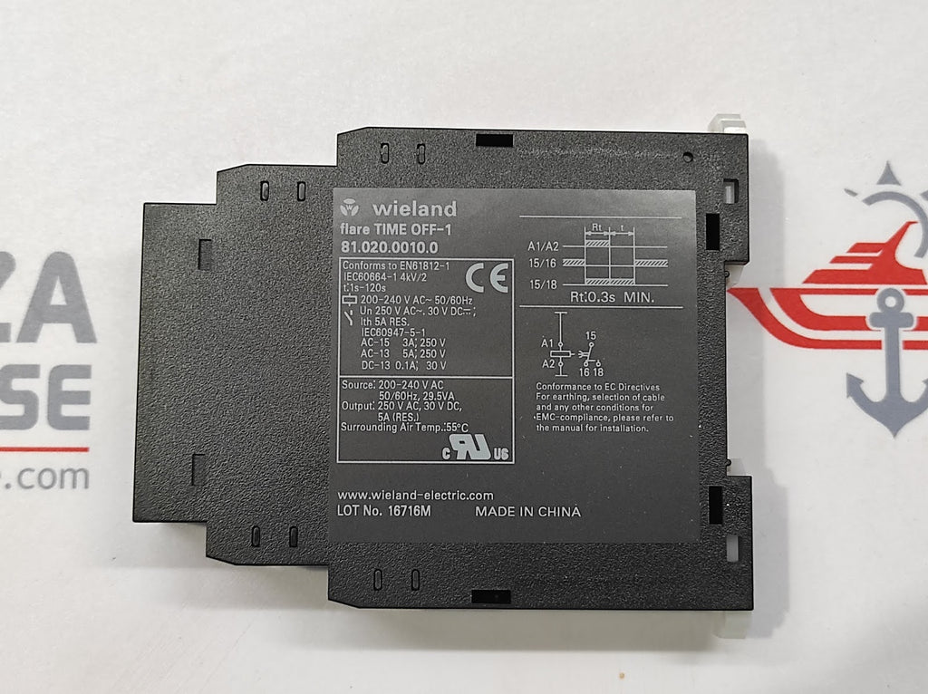 WIELAND FLARE TIME OFF-1 81.020.0010.0 OFF DELAY TIMER