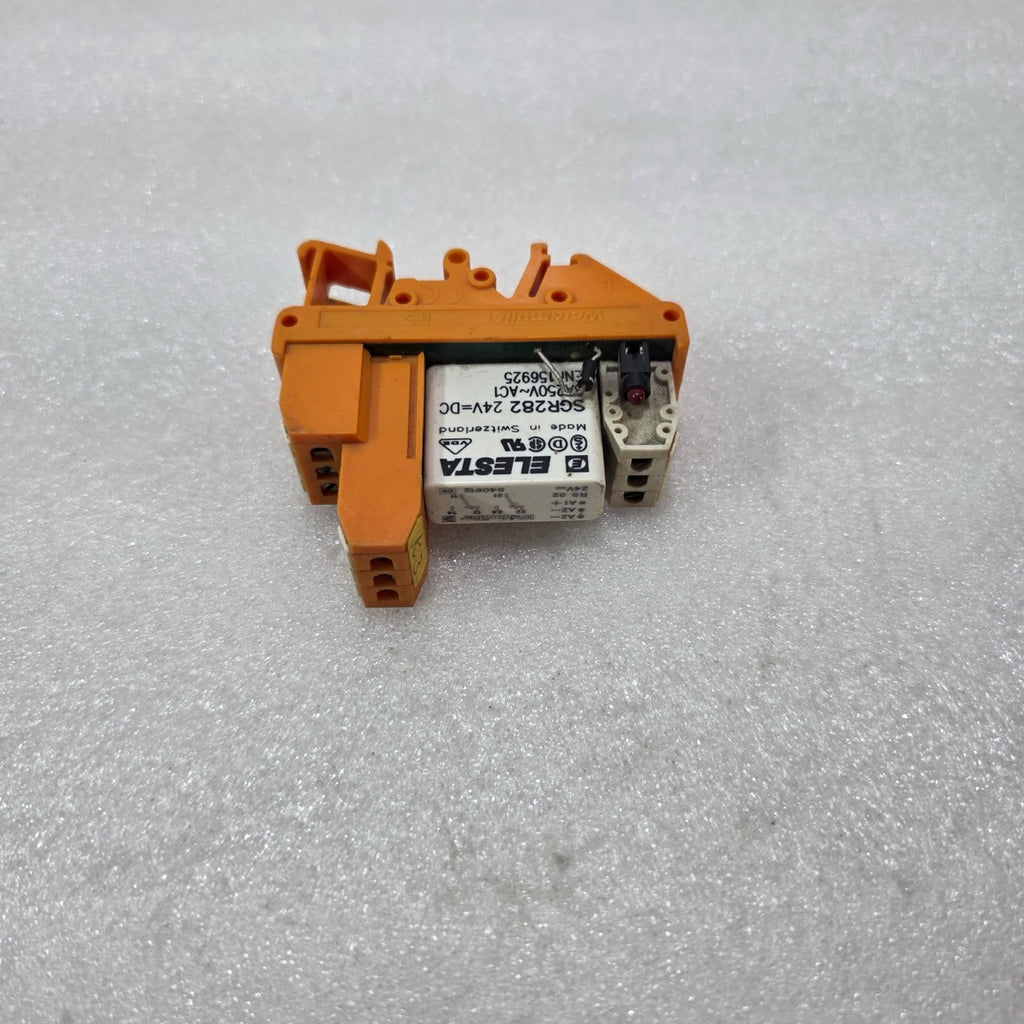 WEIDMULLER RS 32 ELESTA SGR282 RELAY MODULE 24VDC 8A 250VAC DIN RAIL PRE-OWNED