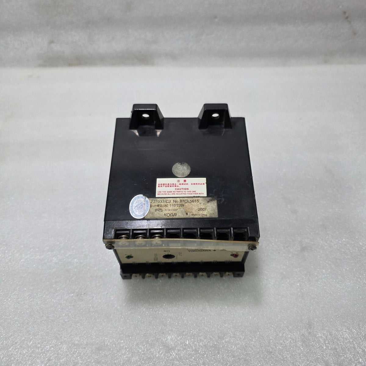 YOKOGAWA 237937/CJ INSULATION RESISTANCE MONITOR 0–∞ MΩ | AC 110/220V | INDUSTRI