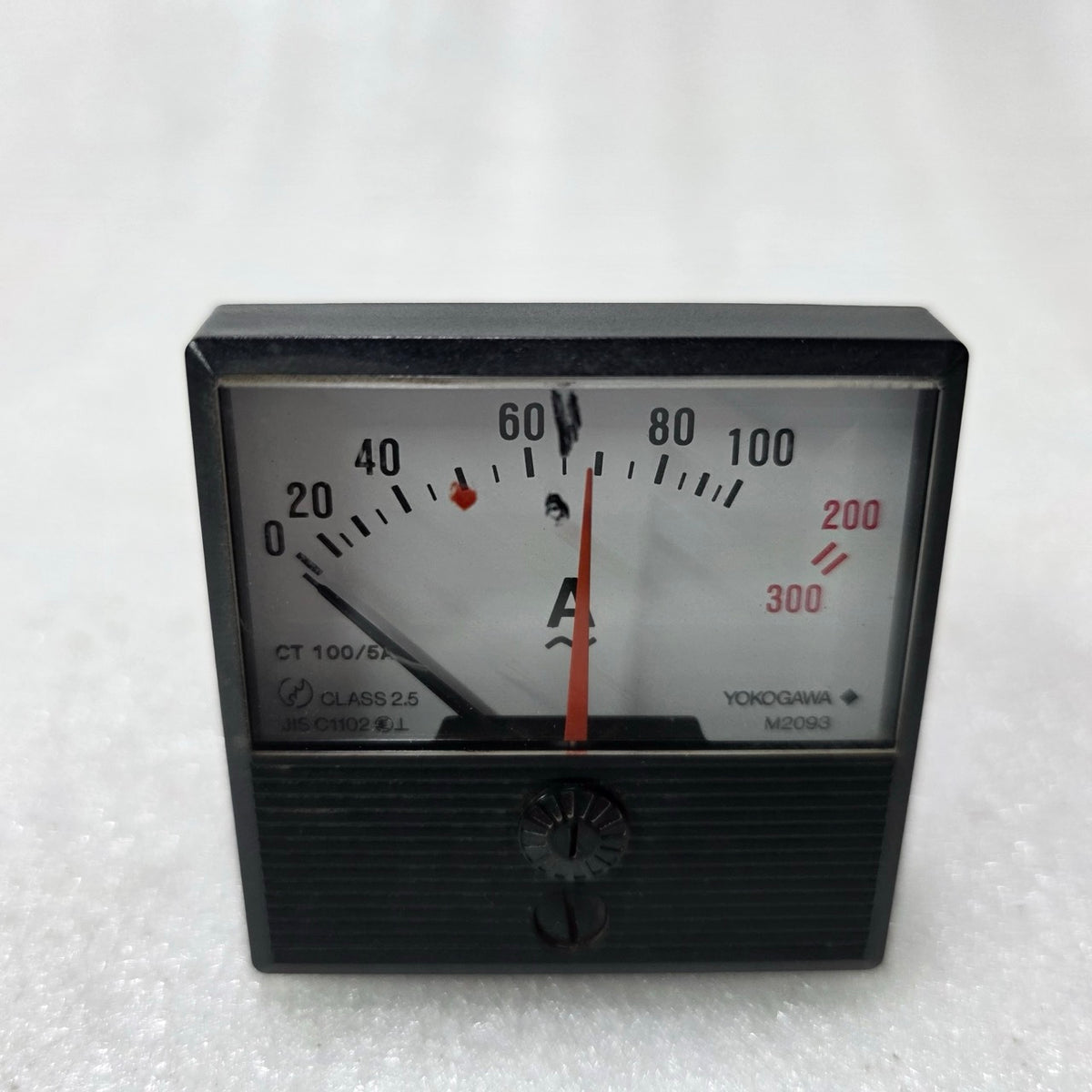 YOKOGAWA M2093 ANALOG AMMETER PANEL METER 0–100A AC CT 100/5A A46-N-L-BL