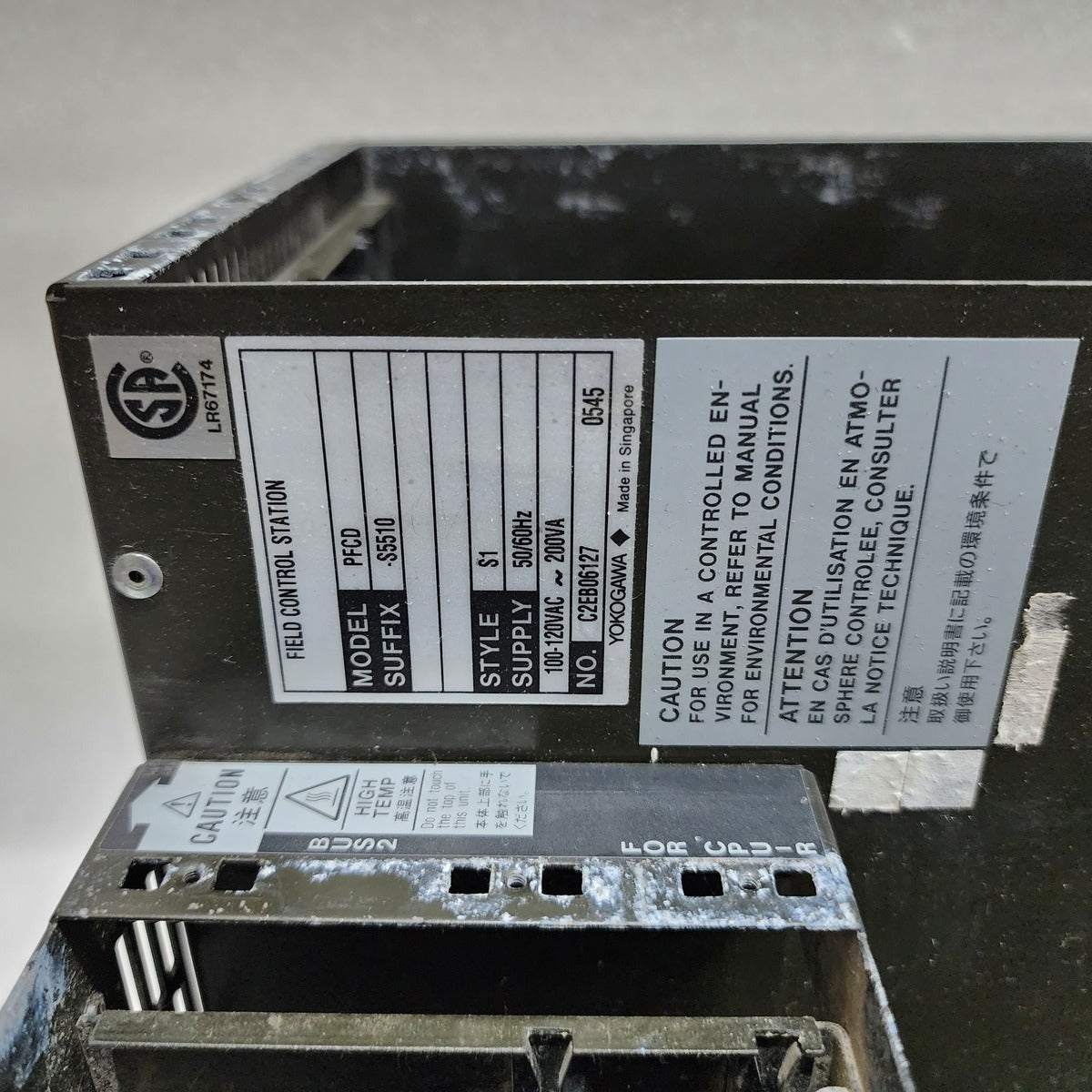YOKOGAWA PFCD FIELD CONTROL STATION S1-C2EB06127 100-120VAC