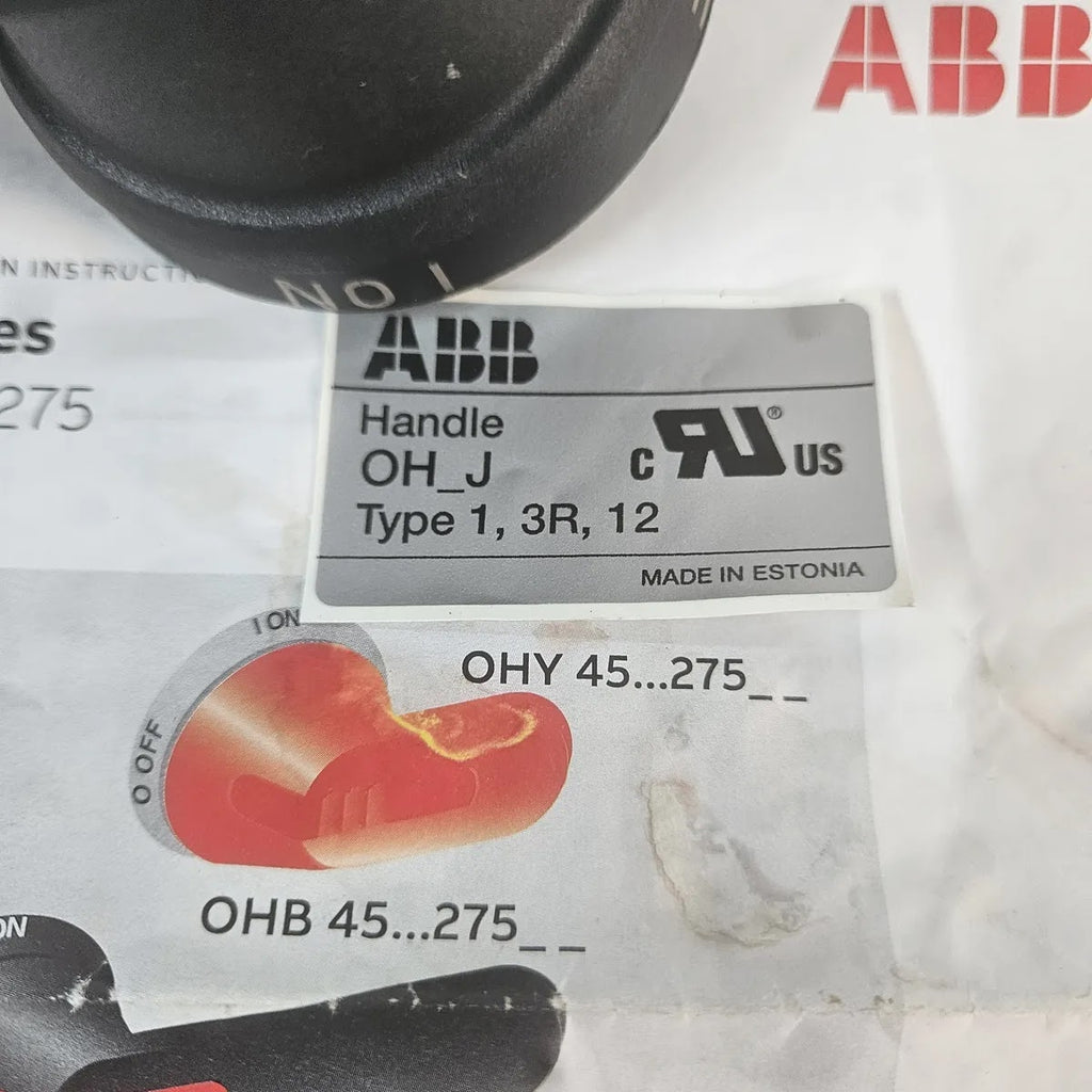 ABB OH_J Rotary Disconnect Handle Type 1 3R 12 OHY OHB 45-275 New Surplus