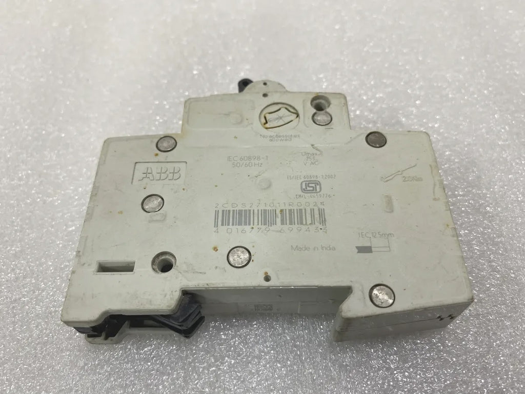 ABB SH201M-C2 1 Pole MCB 2A C-Curve 230-400V 10kA DIN Rail Pre-Owned