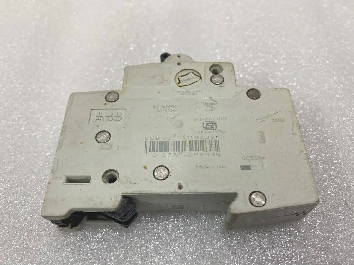 ABB SH201M-C2 1 Pole MCB 2A C-Curve 230-400V 10kA DIN Rail Pre-Owned