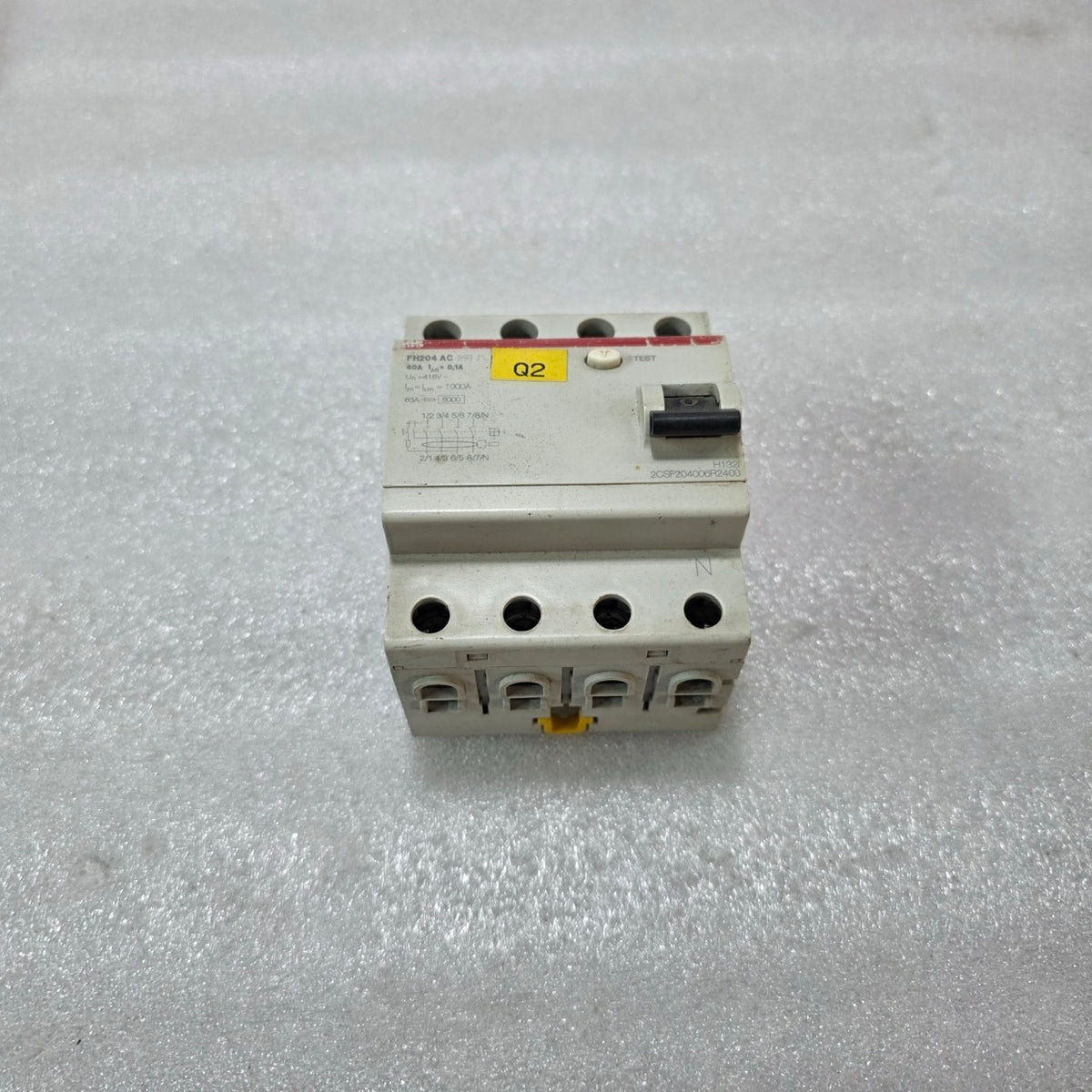 ABB FH204 AC 4P 40A 100MA 415V 6KA RCCB RESIDUAL CURRENT CIRCUIT BREAKER