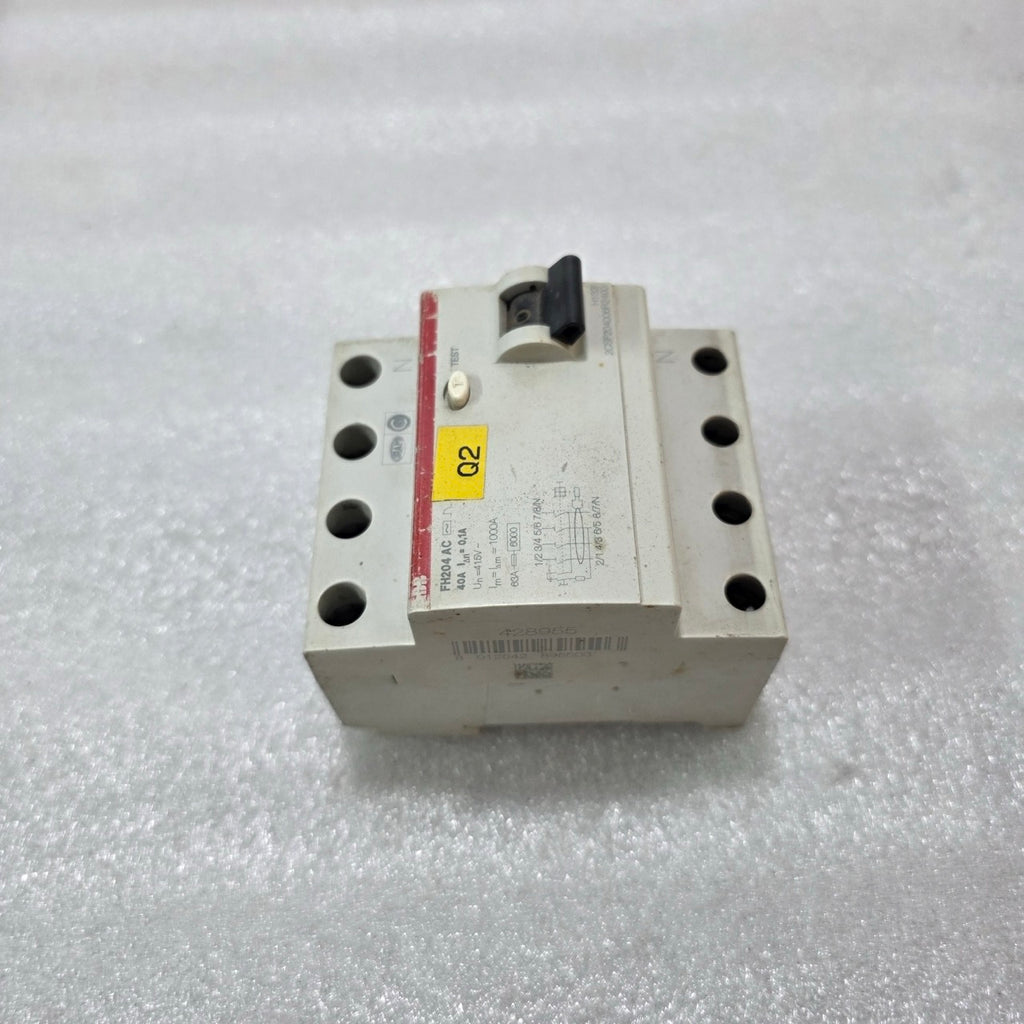 ABB FH204 AC 4P 40A 100MA 415V 6KA RCCB RESIDUAL CURRENT CIRCUIT BREAKER
