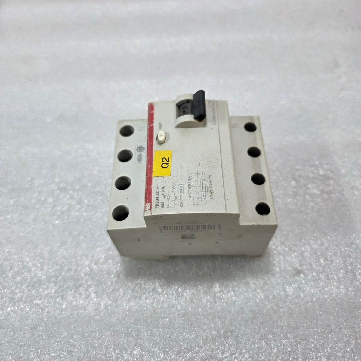 ABB FH204 AC 4P 40A 100MA 415V 6KA RCCB RESIDUAL CURRENT CIRCUIT BREAKER