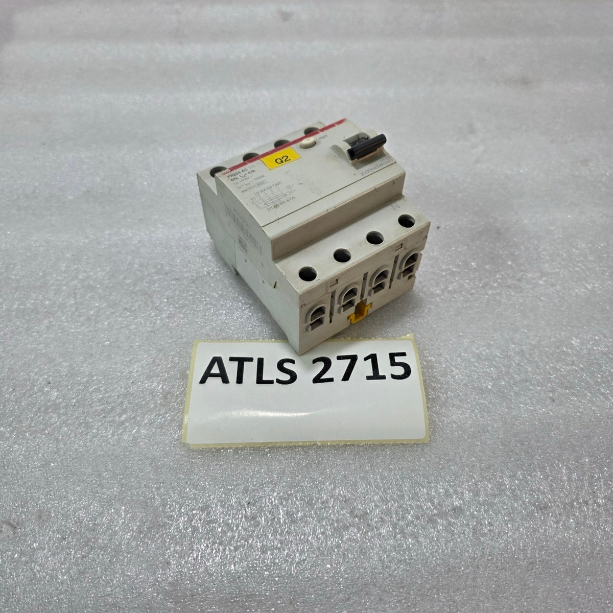 ABB FH204 AC 4P 40A 100MA 415V 6KA RCCB RESIDUAL CURRENT CIRCUIT BREAKER