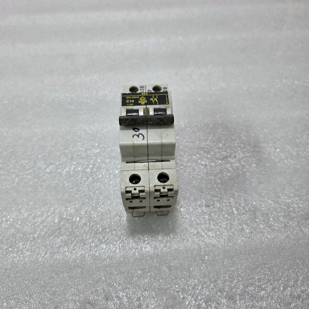 AEG ELFA E82S C10 2P 10A TYPE C 415V 10KA MCB MINIATURE CIRCUIT BREAKER