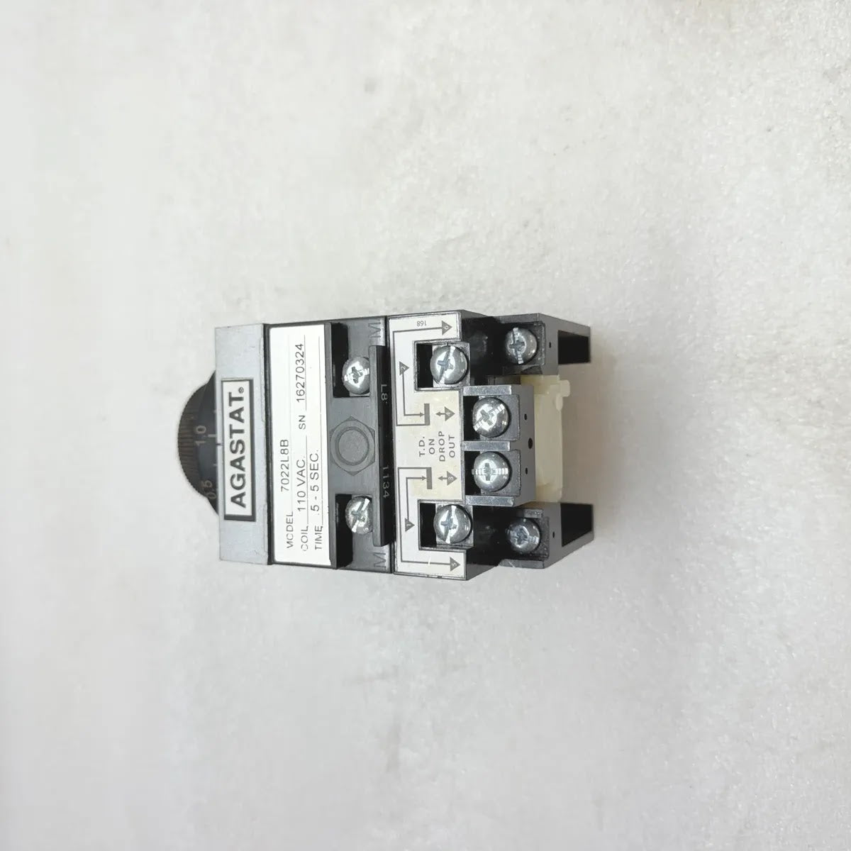 AGASTAT 7022L8B Time Delay Relay 110VAC 0.5-5 Sec
