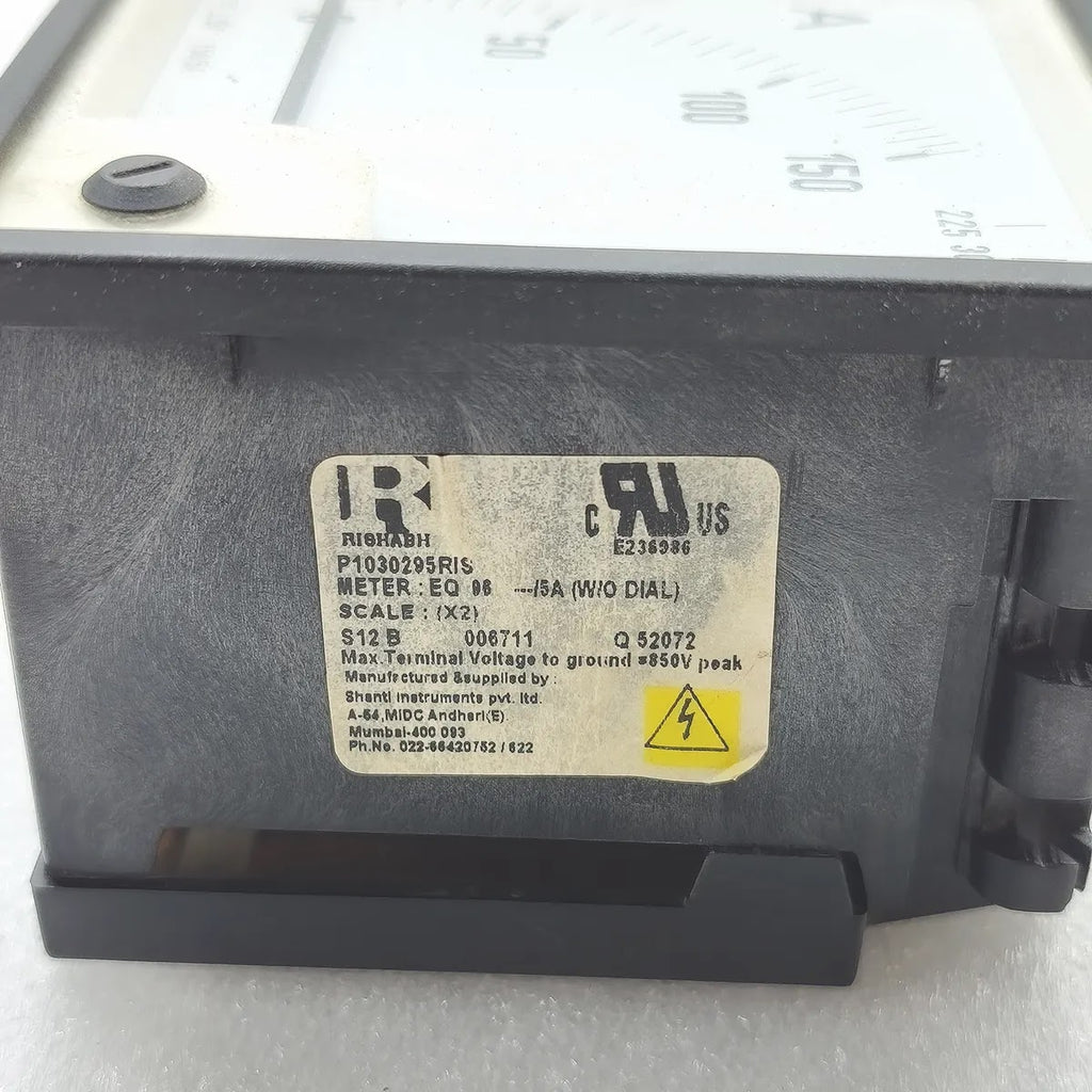 RISHABH EQ96 P1030295RIS Analogue AC Ammeter 150/5A 0-150A