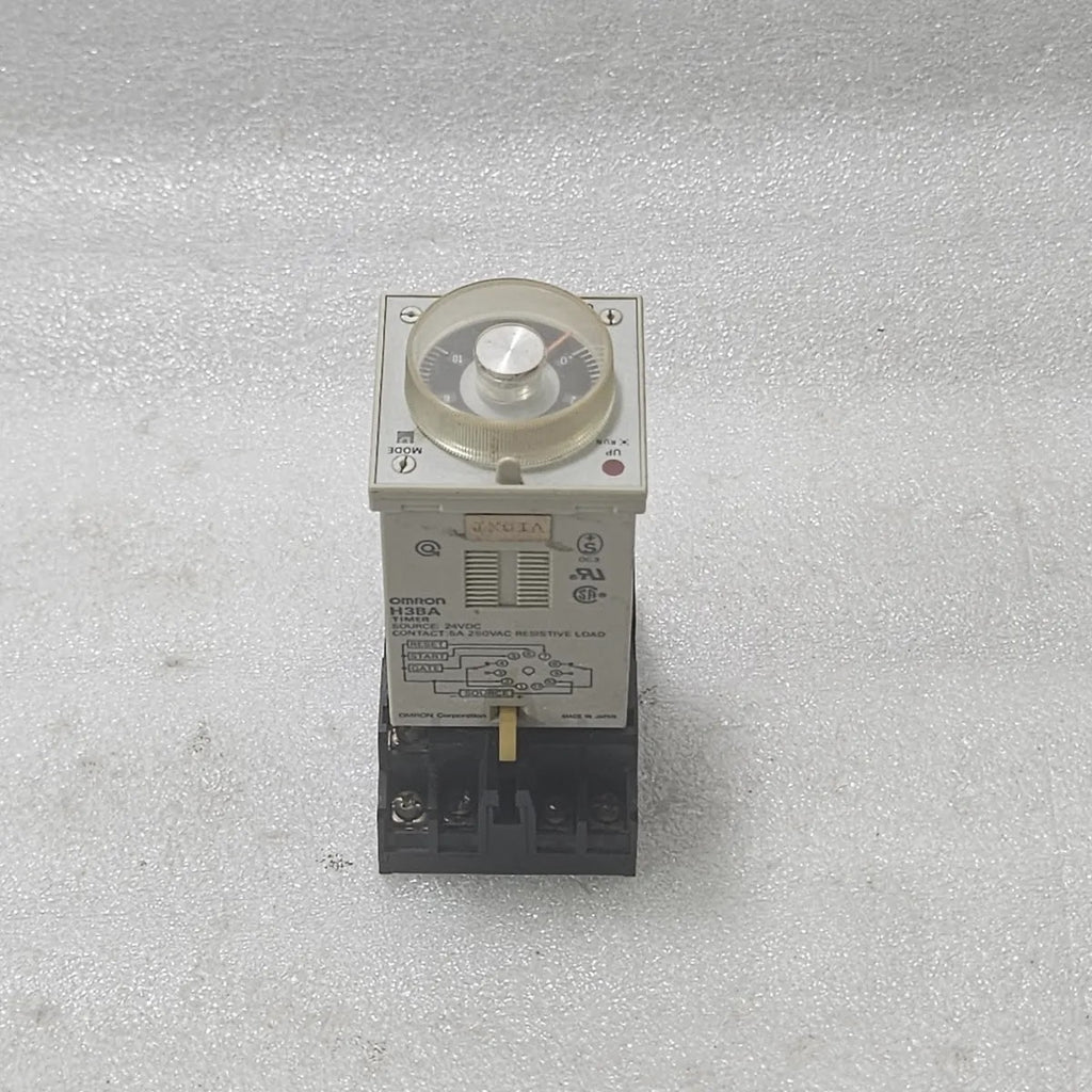 Omron H3BA Timer 24VDC 5A 250VAC with Socket Base