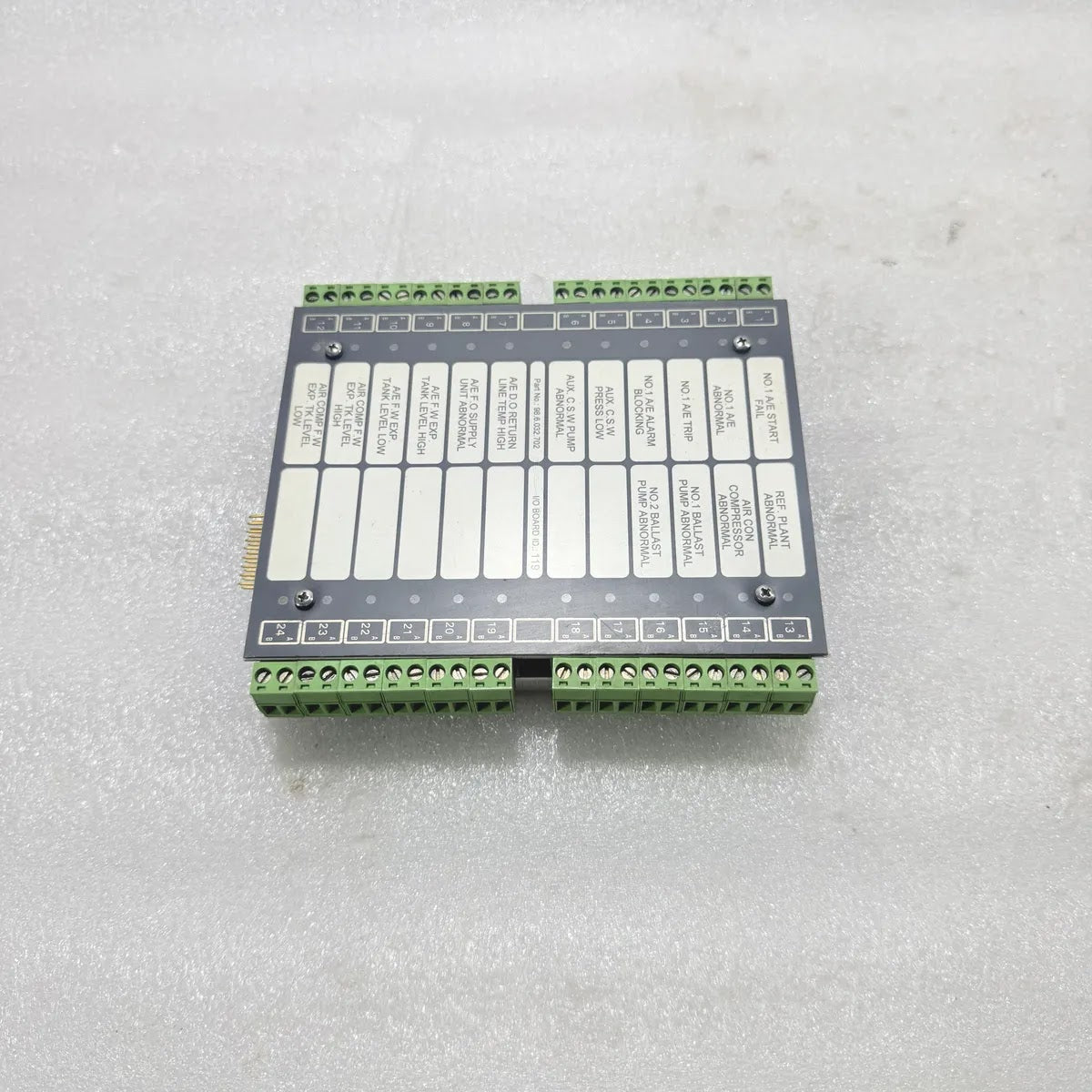 TERASAKI 98.6.032.702 I/O BOARD ID 119 Marine Alarm Monitoring Module