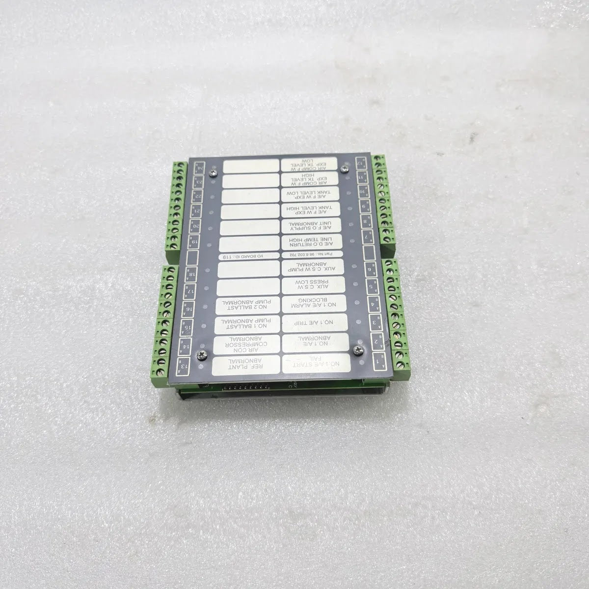 TERASAKI 98.6.032.702 I/O BOARD ID 119 Marine Alarm Monitoring Module
