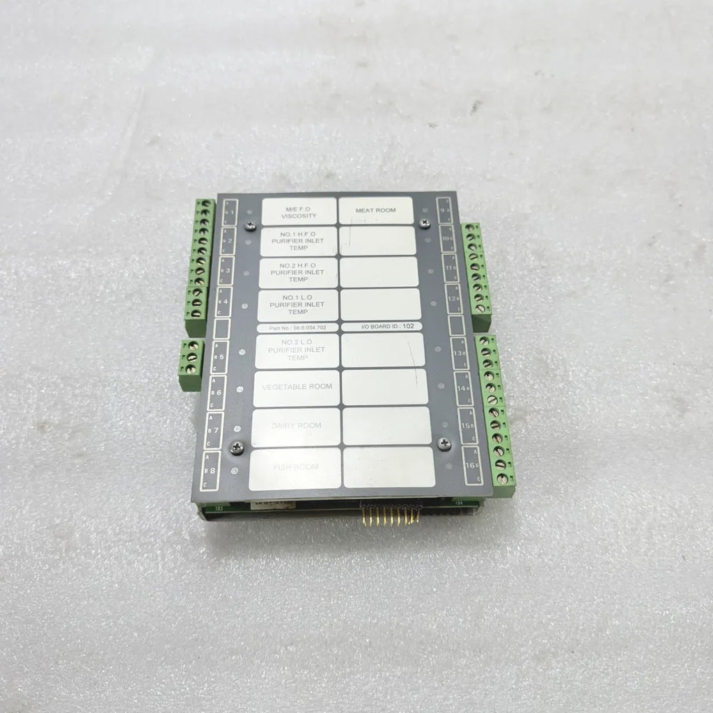 Terasaki 98.6.034.702 I/O Board ID 102 Rev 1A Marine Monitoring Module