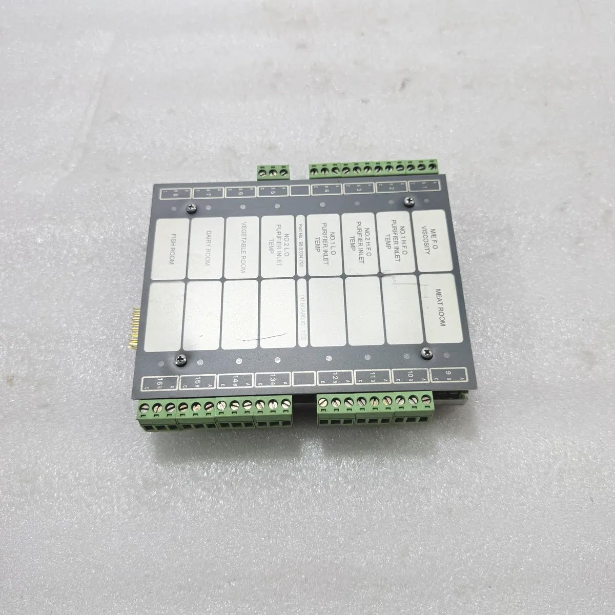 Terasaki 98.6.034.702 I/O Board ID 102 Rev 1A Marine Monitoring Module