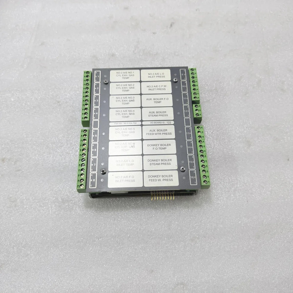 Terasaki 98.6.034.702 I/O Board ID 122 Marine Engine Temp Monitoring Rev 1A