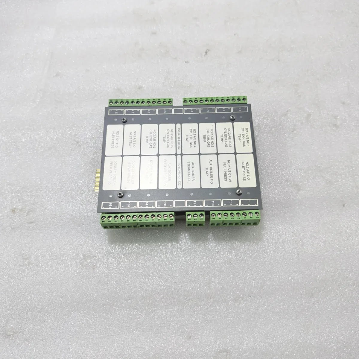 Terasaki 98.6.034.702 I/O Board ID 122 Marine Engine Temp Monitoring Rev 1A