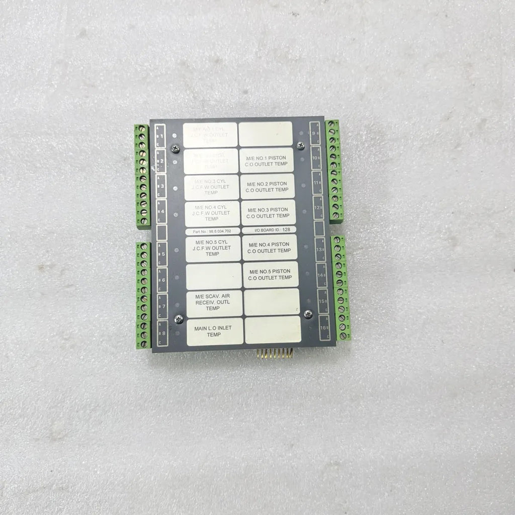 Terasaki 98.6.034.702 I/O Board ID 128 Marine Engine Temperature Module