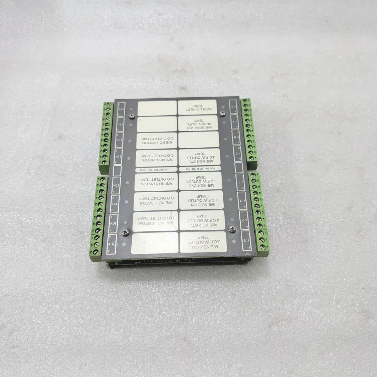 Terasaki 98.6.034.702 I/O Board ID 128 Marine Engine Temperature Module