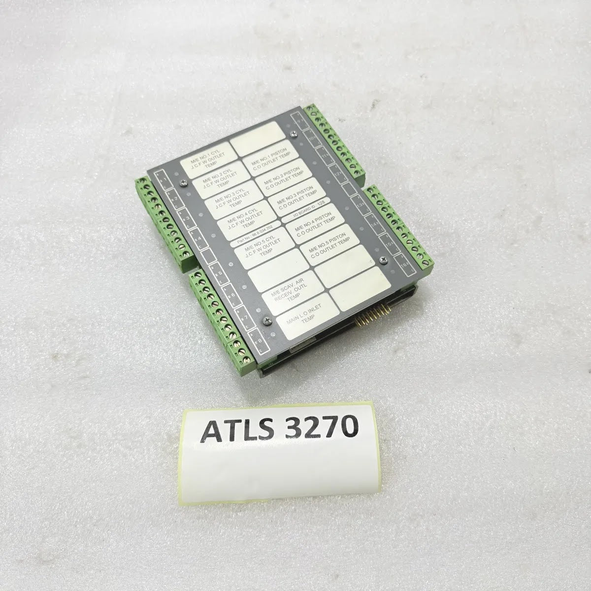 Terasaki 98.6.034.702 I/O Board ID 128 Marine Engine Temperature Module