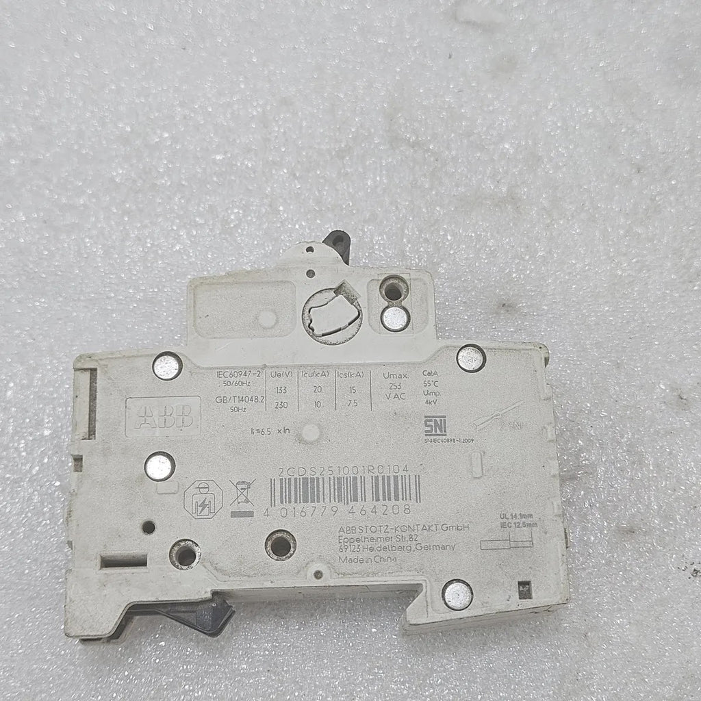 ABB S201-C10 MCB 10A 1-Pole 230/400V 2CDS251001R0104