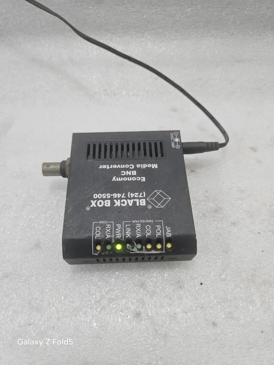 Black Box LE1502AE-R3 Economy BNC Media Converter 12VDC 1A