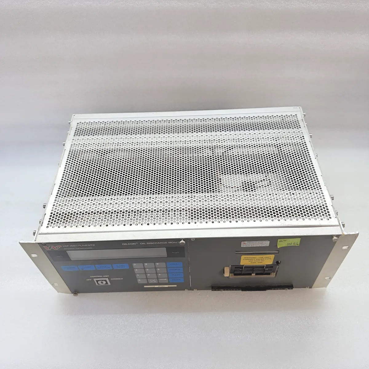 VAF INSTRUMENTS OILCON OIL DISCHARGE MONITOR Control Unit POWER CARD MISSING