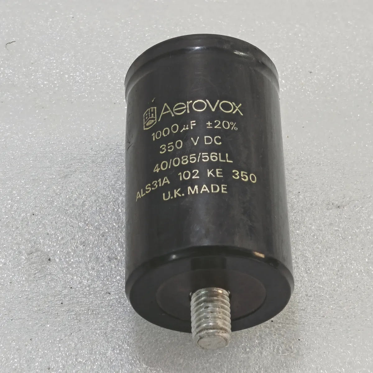 Aerovox ALS31A 102 KE 350 Electrolytic Capacitor 1000uF 350VDC 40/085/56LL