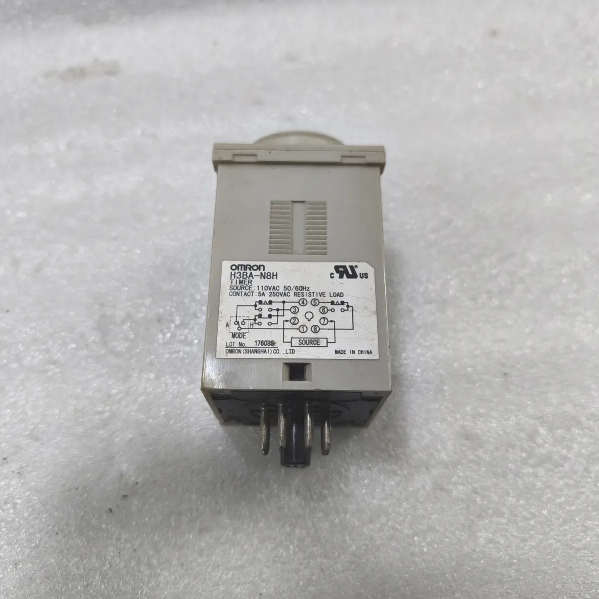 Omron H3BA-N8H Timer 110VAC 50/60Hz Contact 5A 250VAC Resistive Load
