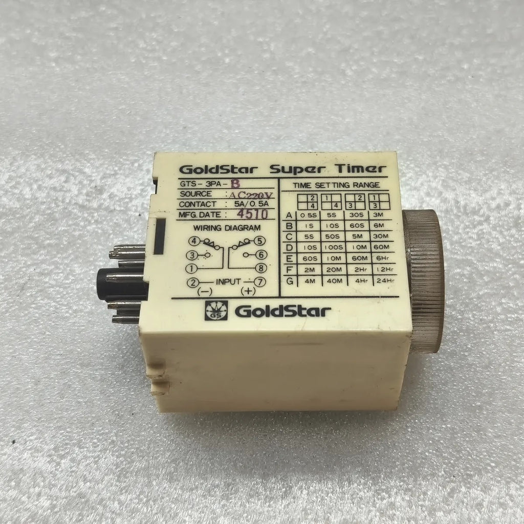 GoldStar GTS-3PA-B Super Timer Relay AC220V 5A/0.5A 0-10 Sec