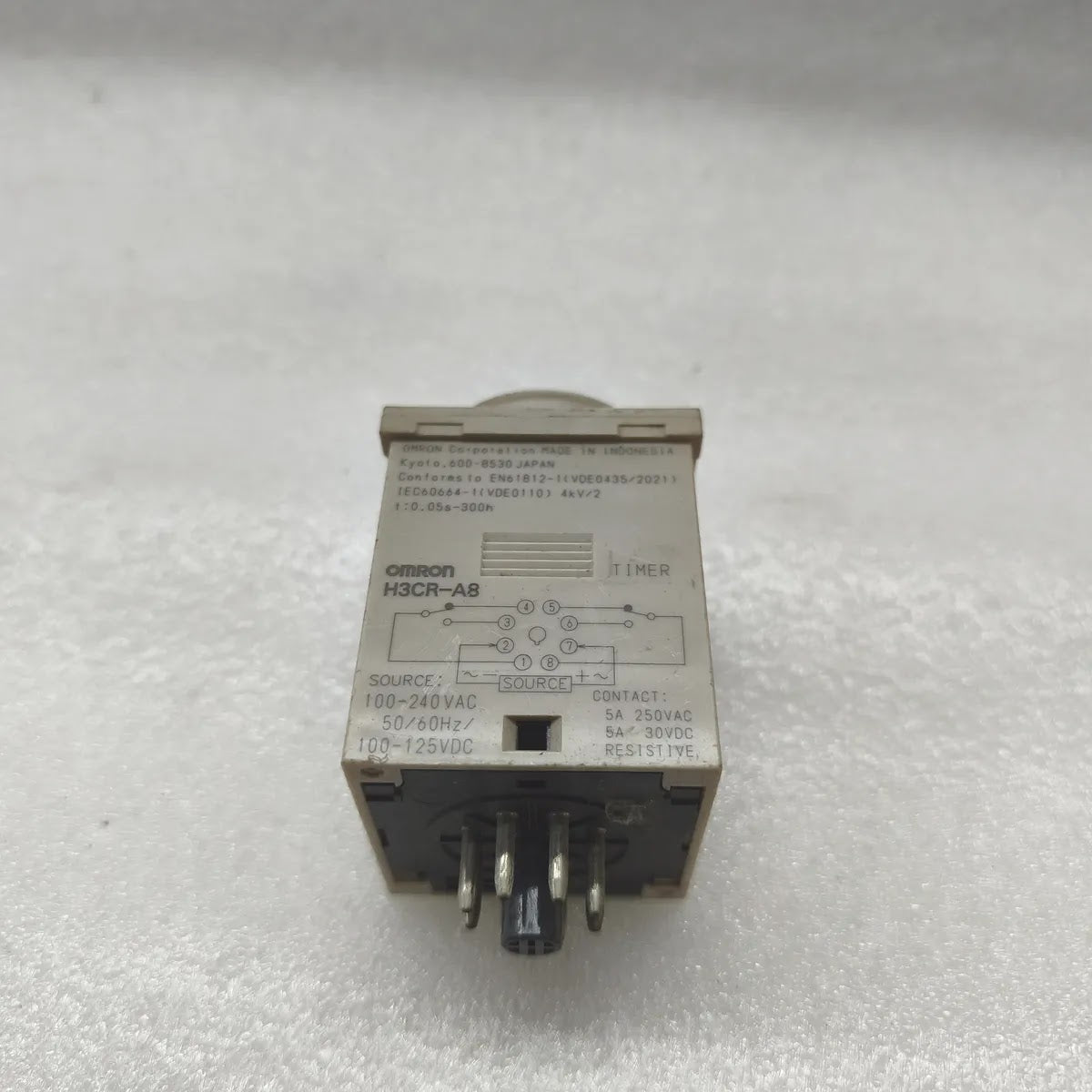 Omron H3CR-A8 Solid State Multifunction Timer 100-240VAC 100-125VDC 5A 250VAC