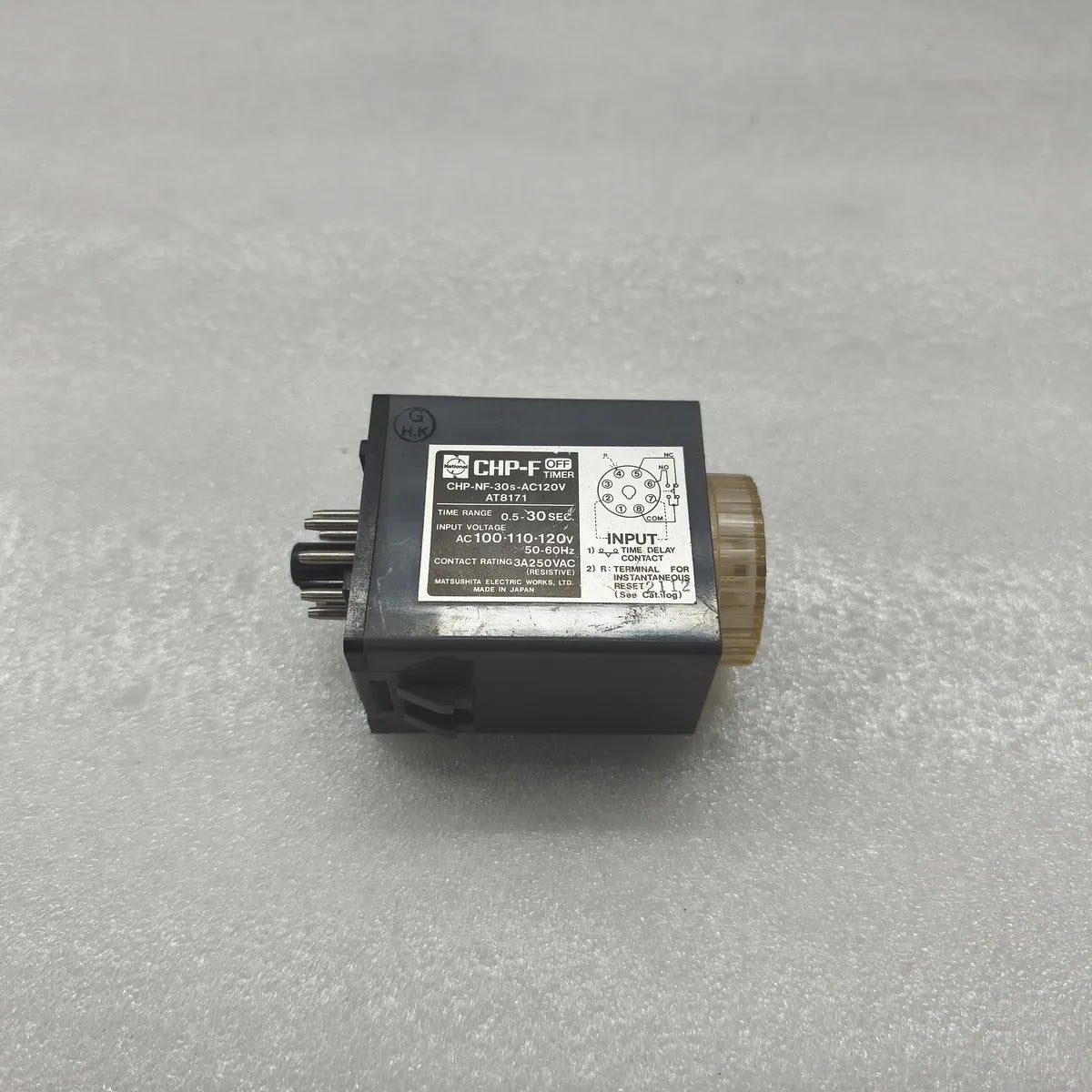 National CHP-NF-30s-AC120V CHP-F OFF Timer Relay 0.5-30 Sec 100-120V 3A 250VAC