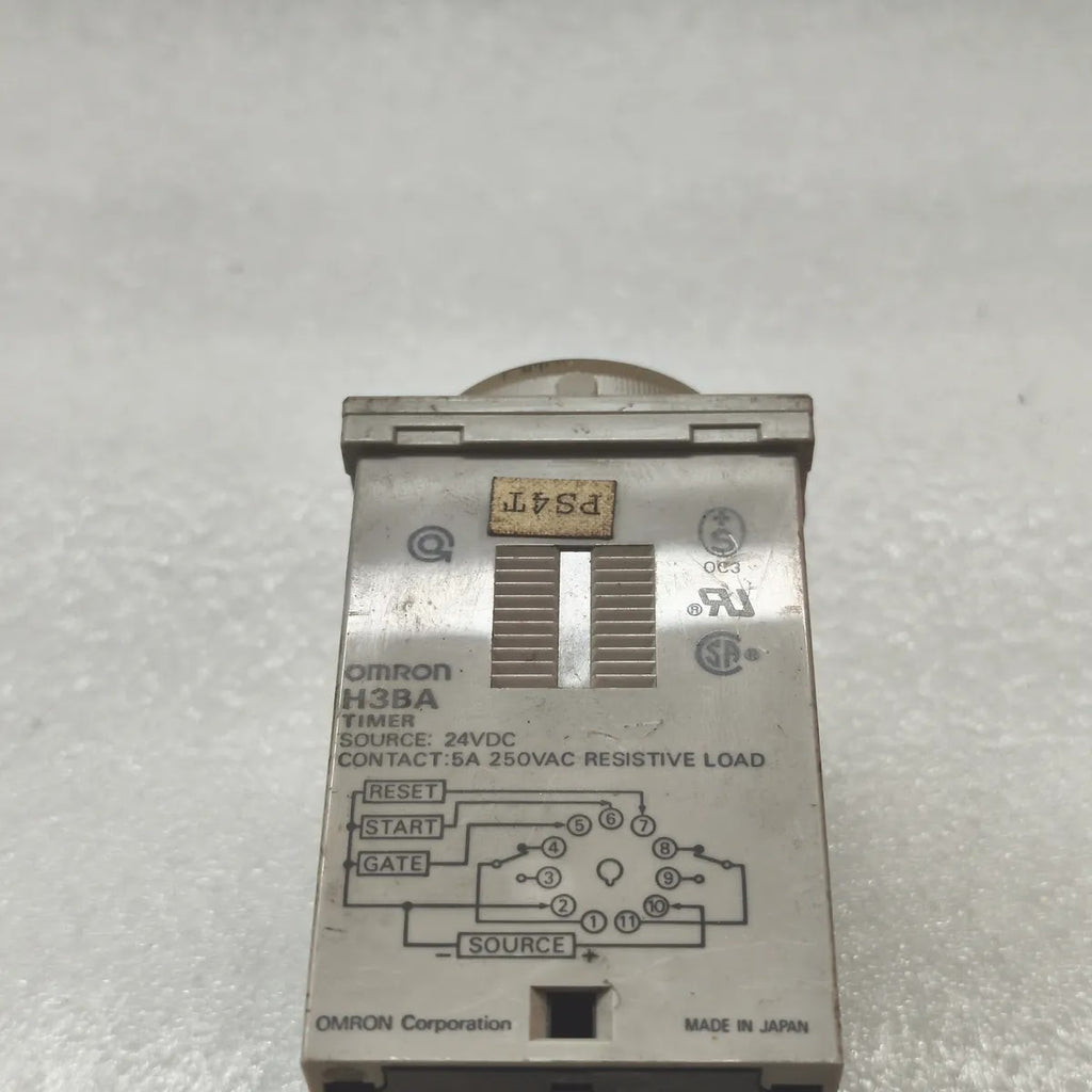 Omron H3BA Timer 24VDC Source 5A 250VAC Resistive Load