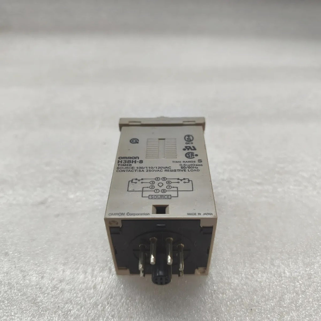 Omron H3BH-8 Power Off Delay Timer 100/110/120VAC 50/60Hz 5A 250VAC