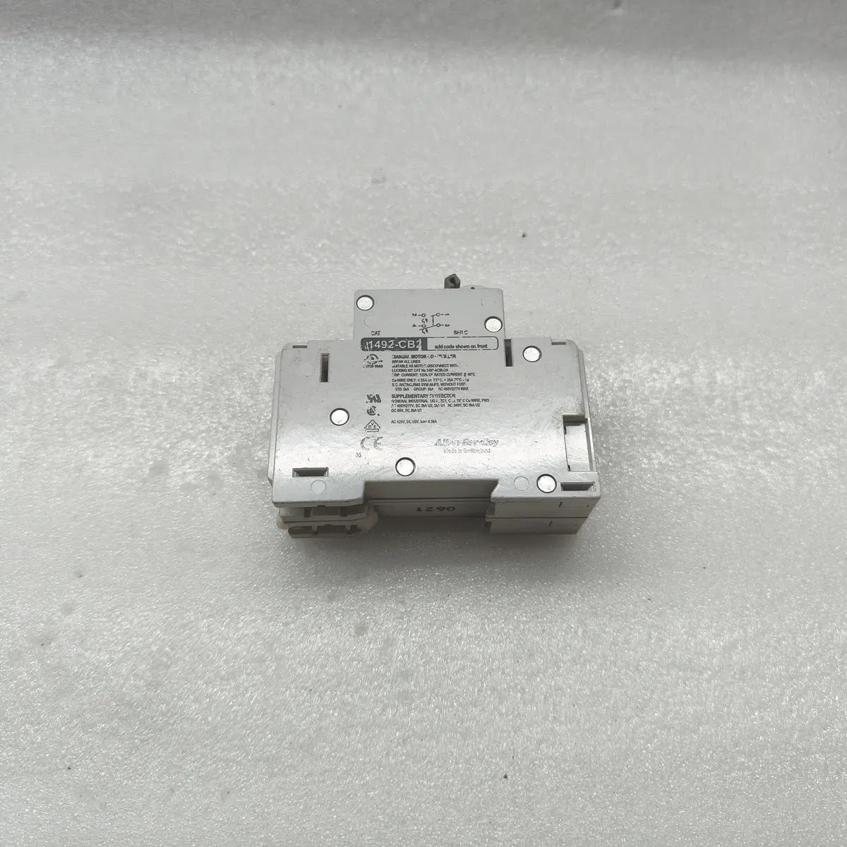 A Bradley 1492-CB2 G010 Miniature Circuit Breaker 1A AC 480Y/277V 2-Pole