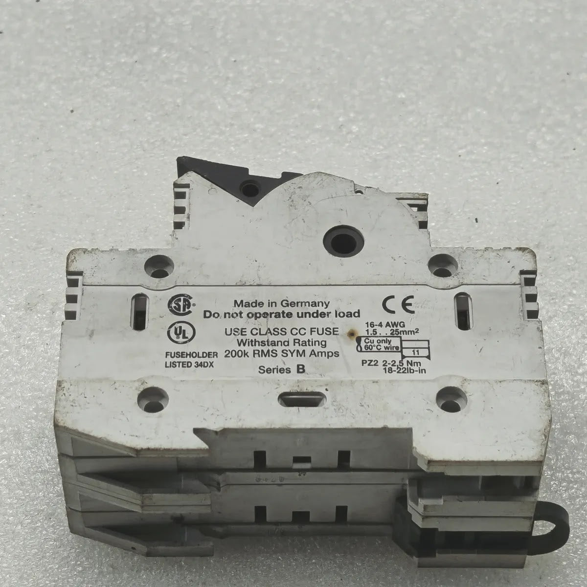A Bradley 1492-FB2C30-L Fuse Holder 30A 600V 2-Pole Class CC Series B