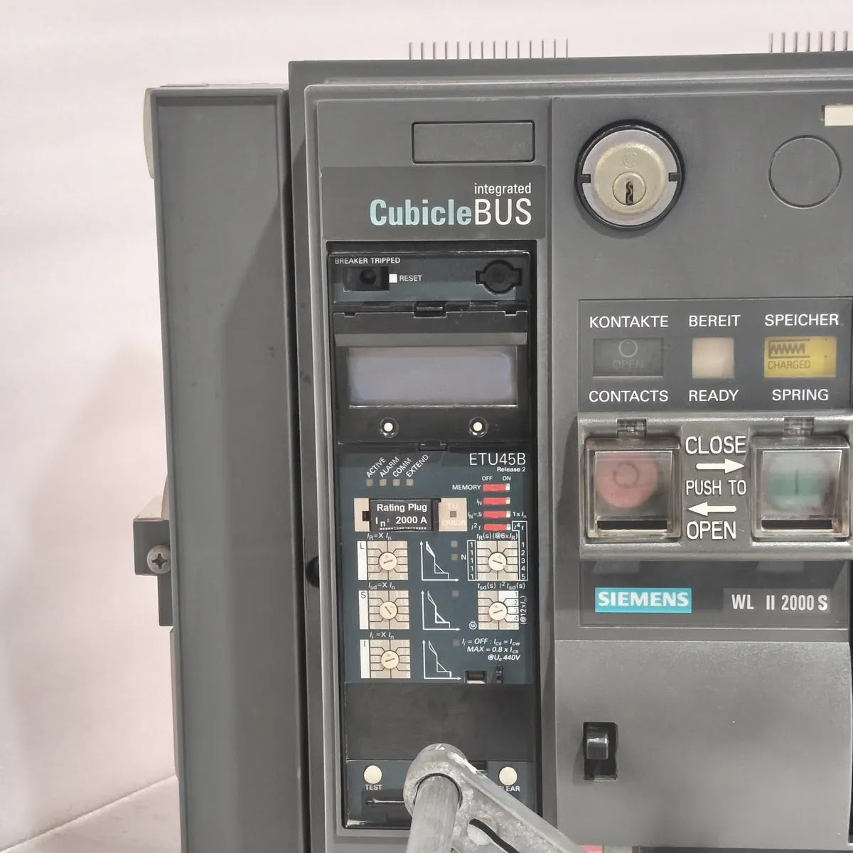 Siemens WL II 2000 S Air Circuit Breaker 3WL1220-3FB36-4GA4 2000A ETU45B
