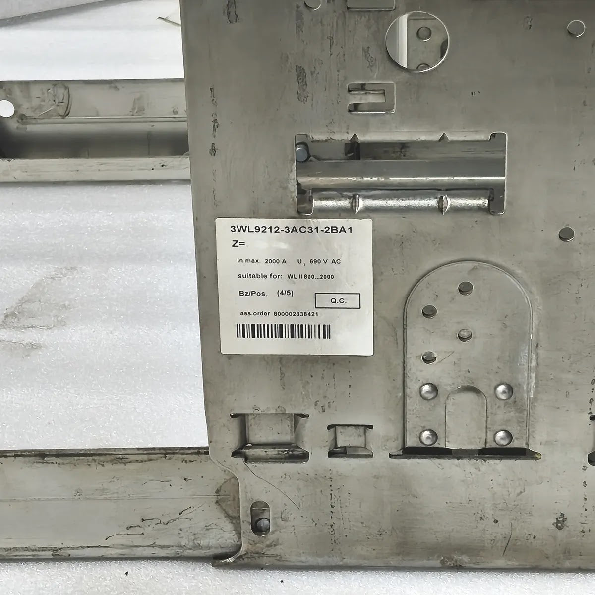 Siemens WL II 2000 S ACB 3WL1220-3FB36-4GA4 2000A 1000V CubicleBUS