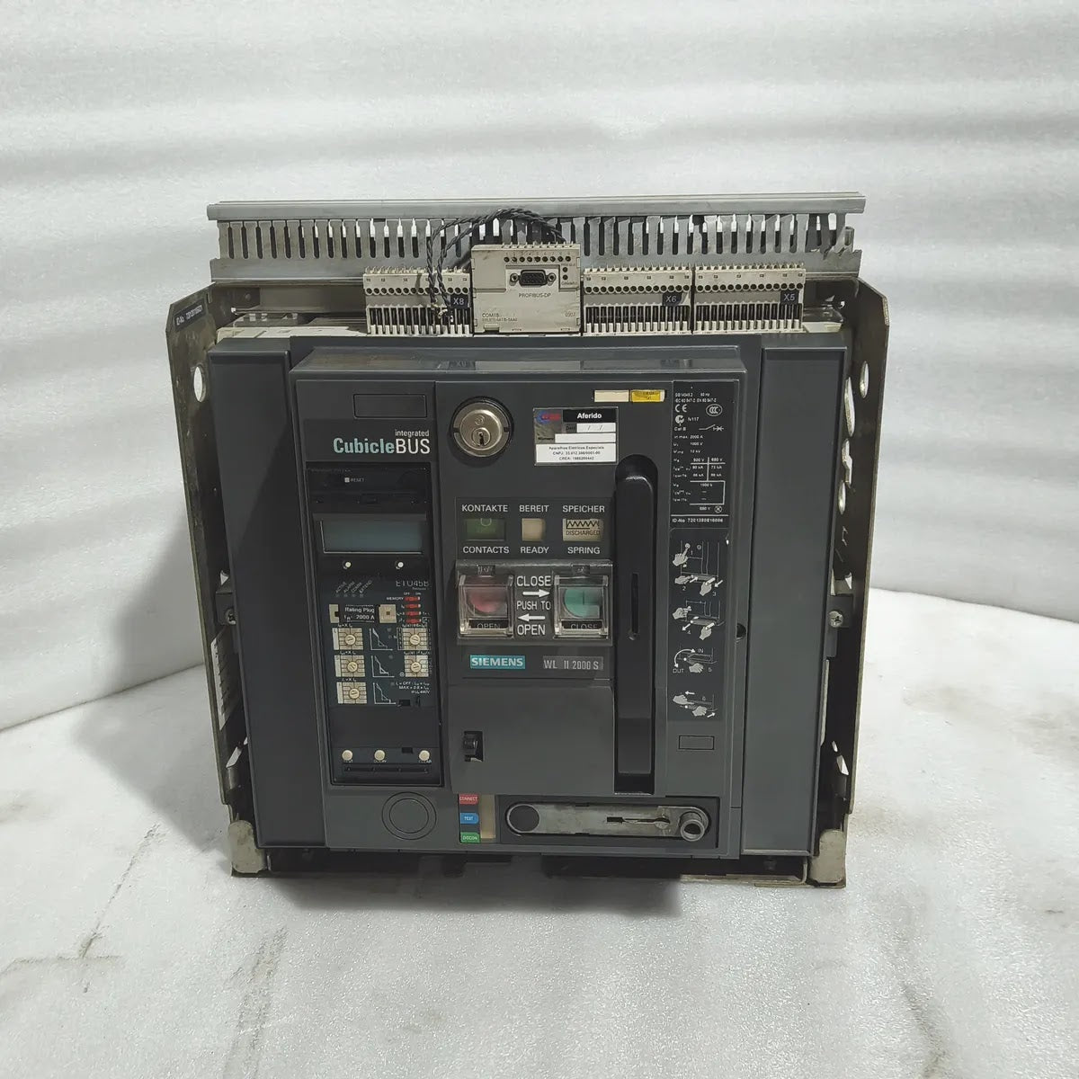 Siemens WL II 2000 S ACB 3WL1220-3FB36-4GA4 2000A 1000V CubicleBUS
