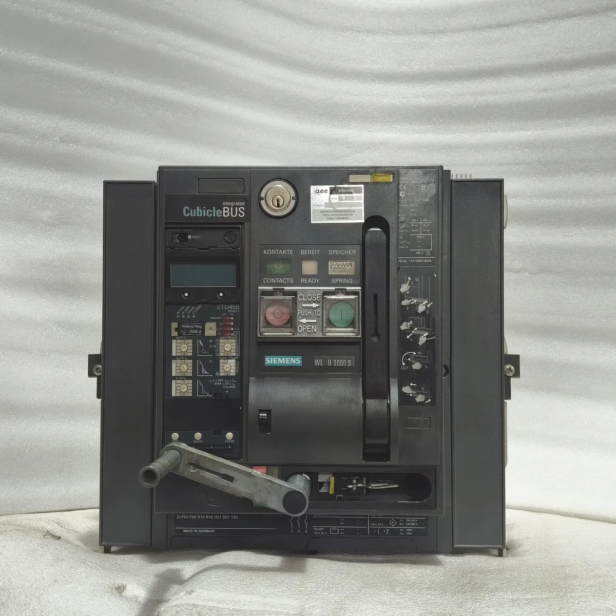 Siemens WL II 2000 S ACB 3WL1220-3FB36-4GA4 2000A 1000V CubicleBUS