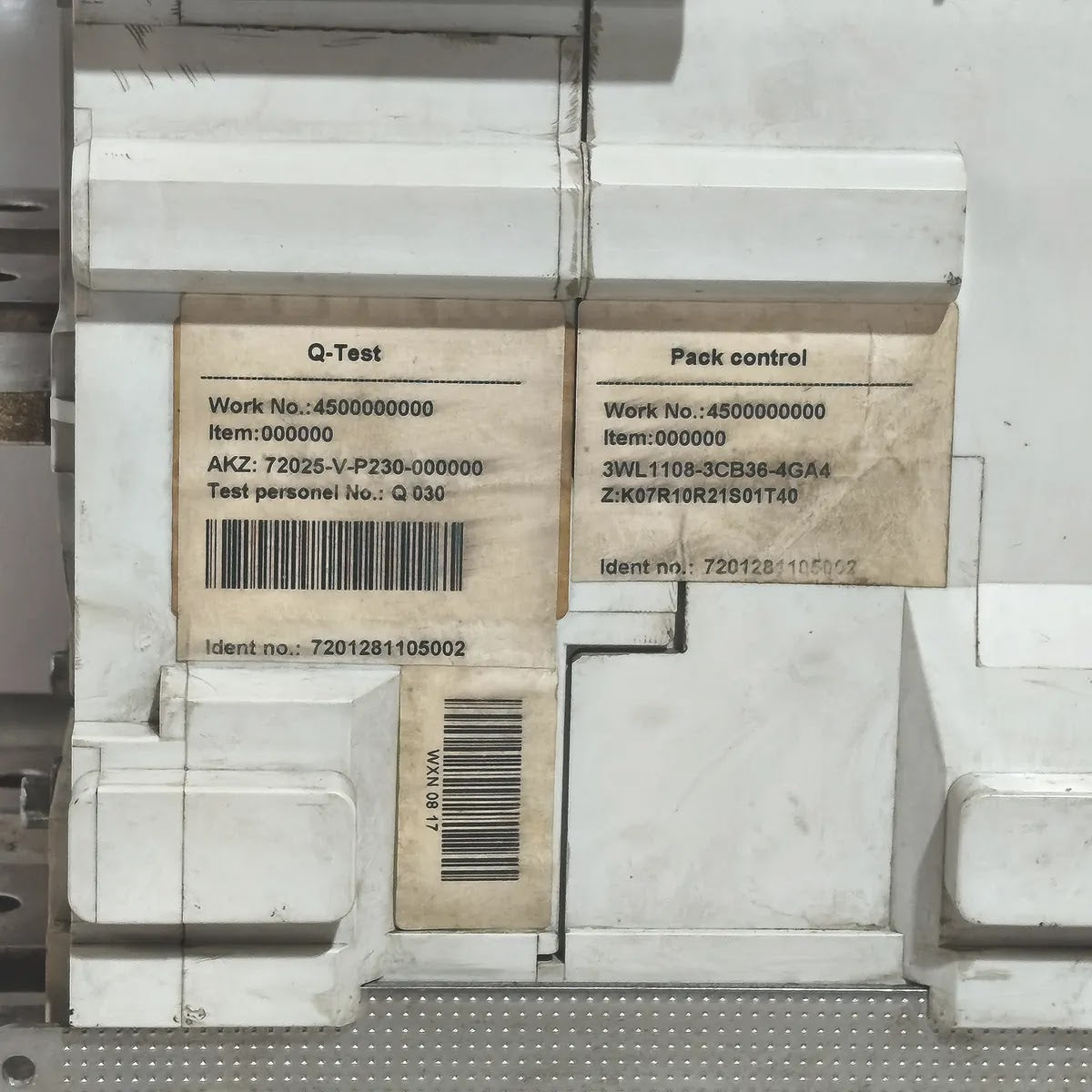 Siemens WL I 800 S ACB 3WL1108-3CB36-4GA4 800A 690V 66kA ETU25B