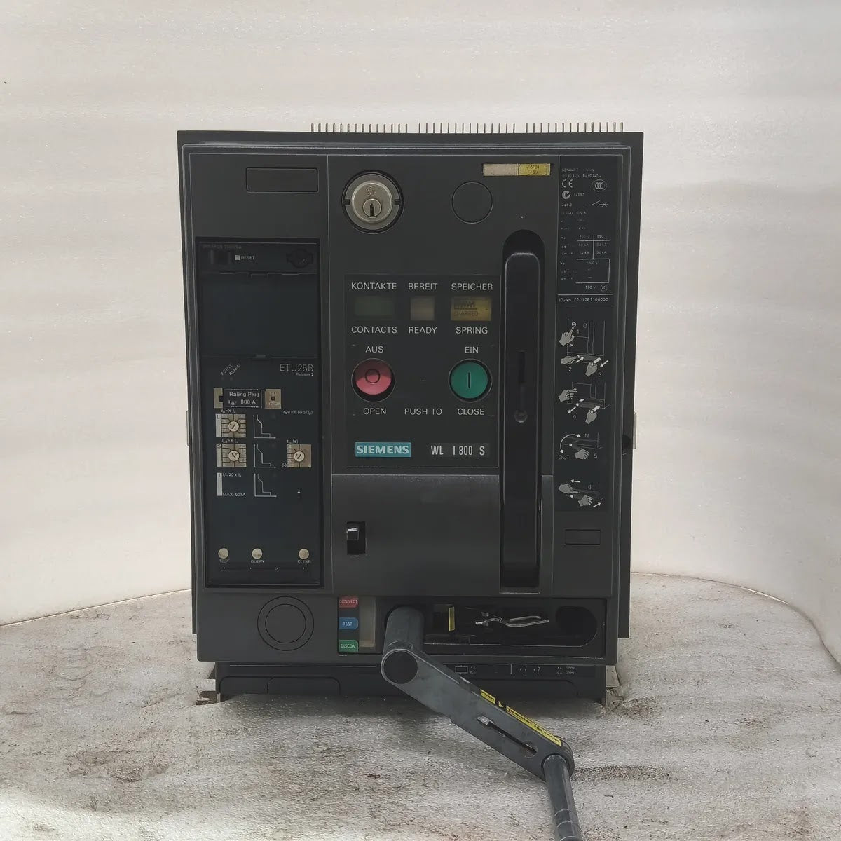 Siemens WL I 800 S ACB 3WL1108-3CB36-4GA4 800A 690V 66kA ETU25B